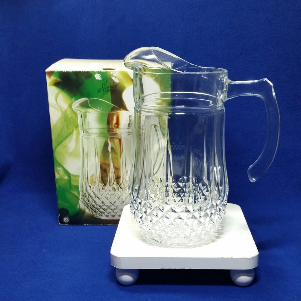 Cristal d' Arques LongChamp Crystal 50 oz Pitcher Wedding Barware In Box
